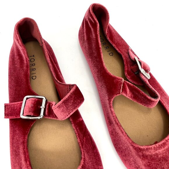 Torrid Berry Pink/Red Mary Jane Flats - Size 8WW - Picture 3 of 9